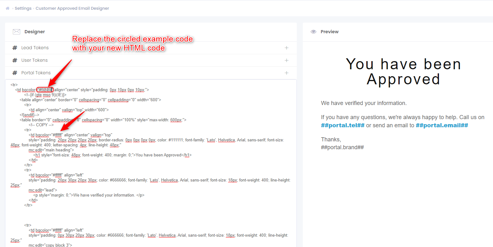 10068- How To Change The HTML Color Code In The Templates – IMPACT TECH LTD